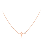 [Marin]PAPILLON FLEURI PENDENTIF OR ROSE ET DIAMANT
