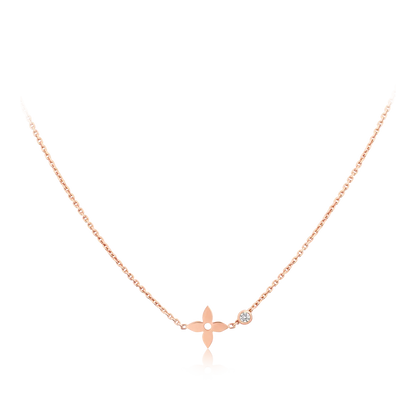 [Marin-Jewelry]BLOSSOM PENDANT PINK GOLD AND DIAMOND