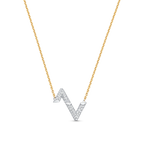 [Marin]COLLIER PENDENTIF VOLT DIAMANT ARGENT