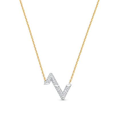[Marin-Jewelry]VOLT SILVER DIAMOND PEDANT NECKLACE