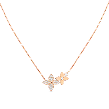 [Marin-Jewelry]STAR BLOSSOM NECKLACE PINK GOLD DIAMONDS