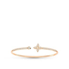 [Marin]IDYLLE PINK GOLD OPEN BRACELET DIAMOND PAVED