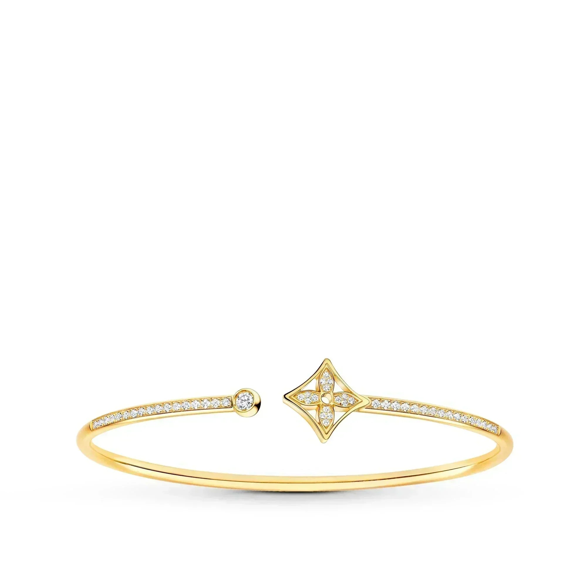 [Marin]IDYLLE GOLD OPEN BRACELET DIAMOND PAVED