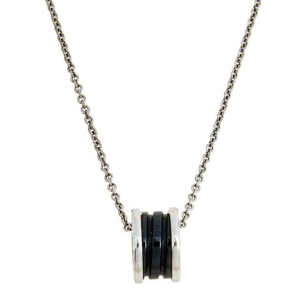 [Marin]ZERO 1 BLACK CERAMIC SILVER NECKLACE