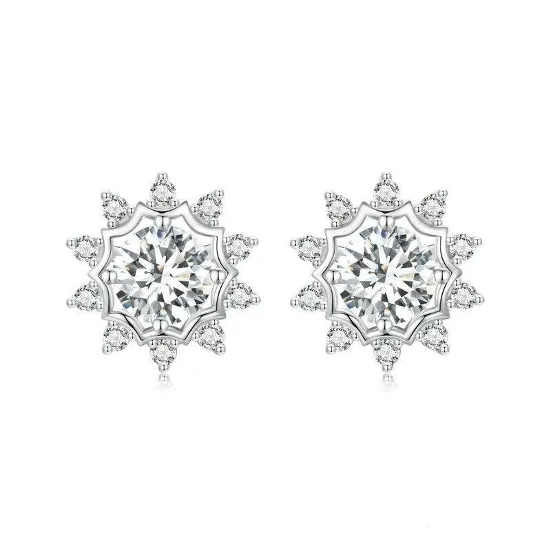 Boucles d'oreilles en diamant de laboratoire taille idéale, éblouissantes