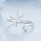 Bague ajustable Étoile de mer simple