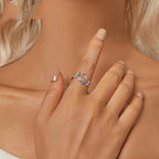 Bague Ajustable Feuille Simple Feuilles Porte-Bonheur Pièce Maîtresse