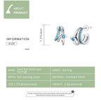 Boucles d'oreilles clous multicouches Œil du Diable