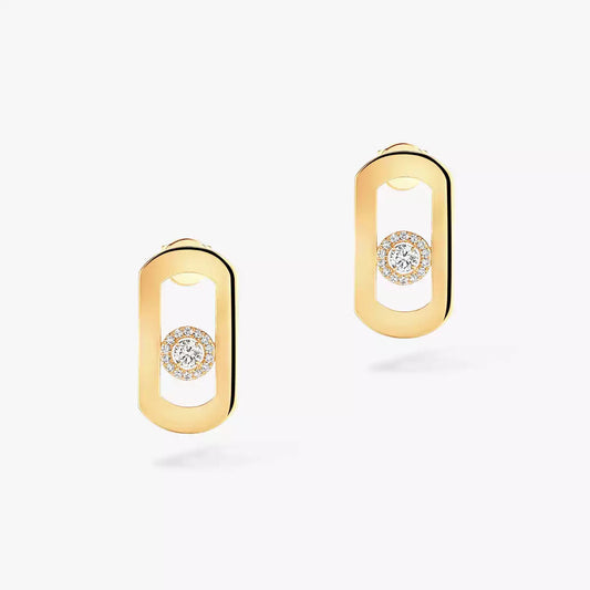 [Marin]So Move Diamond Earrings in Yellow Gold