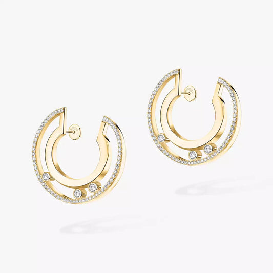 [Marin]Move Romane Small Diamond Hoop Earrings