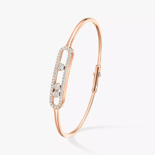 [Marin]Move Pavé Diamond Bangle Bracelet M