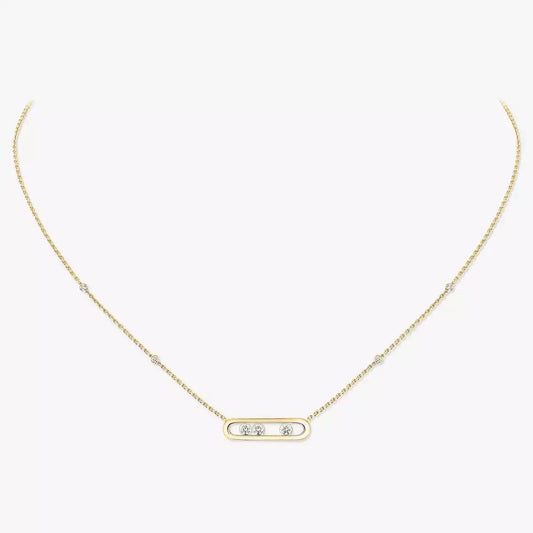 [Marin] Baby Move Gold Diamond Necklace