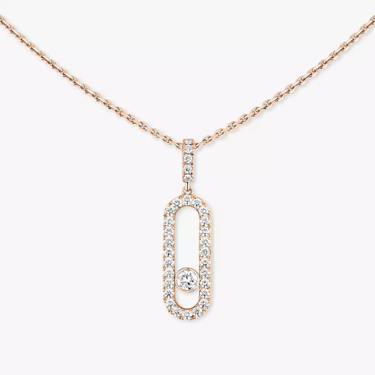[Marin]Move Uno Diamond Necklace in Rose Gold