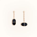 [Marin]CHAINE VERSO BLACK CERAMIC EARRINGS