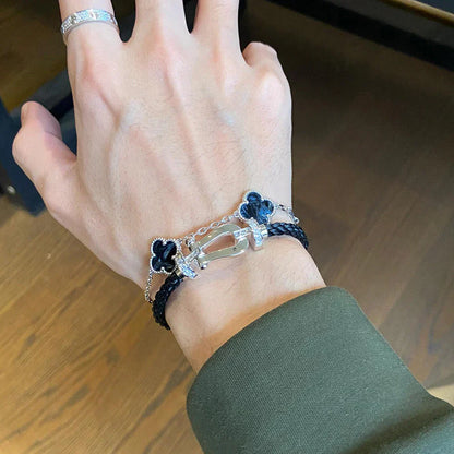 [Marin-Jewelry]CLOVER 5 MOTIF PIETERSITE BRACELET COLLECTION