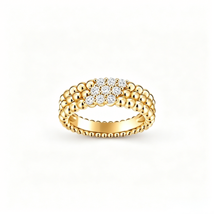 [Marin] THREE-ROW DIAMOND RING