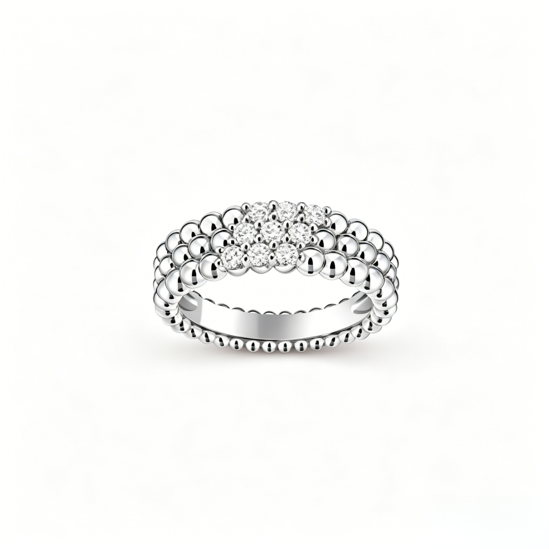 [Marin] THREE-ROW DIAMOND RING
