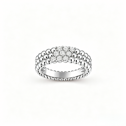 [Marin] THREE-ROW DIAMOND RING