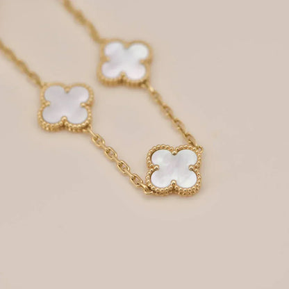 [Marin]CLOVER WHITE PEARL MOP 5 MOTIF BRACELET COLLECTION