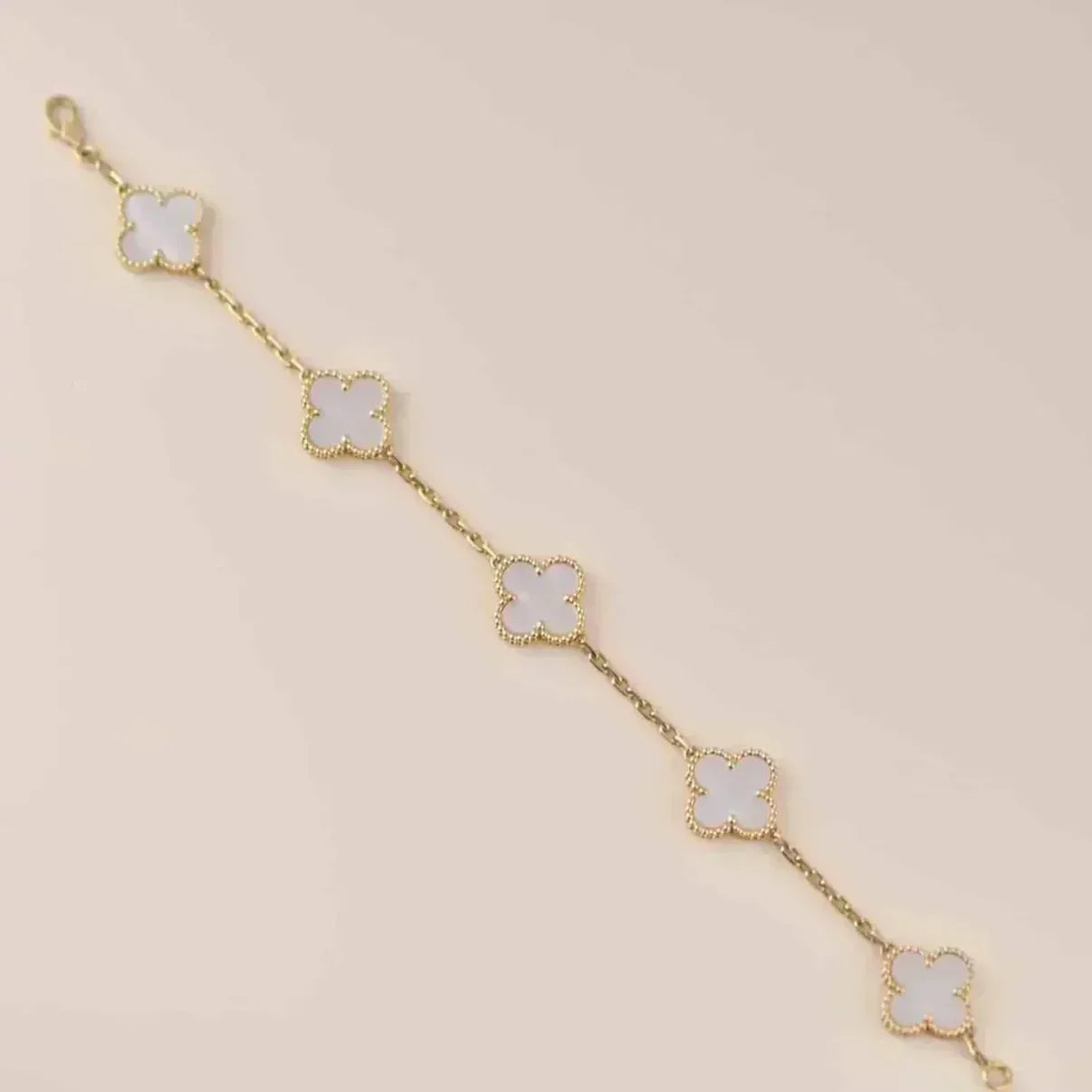 [Marin]CLOVER WHITE PEARL MOP 5 MOTIF BRACELET COLLECTION