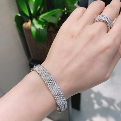 [Marin]  FIVE-ROW DIAMOND BRACELET