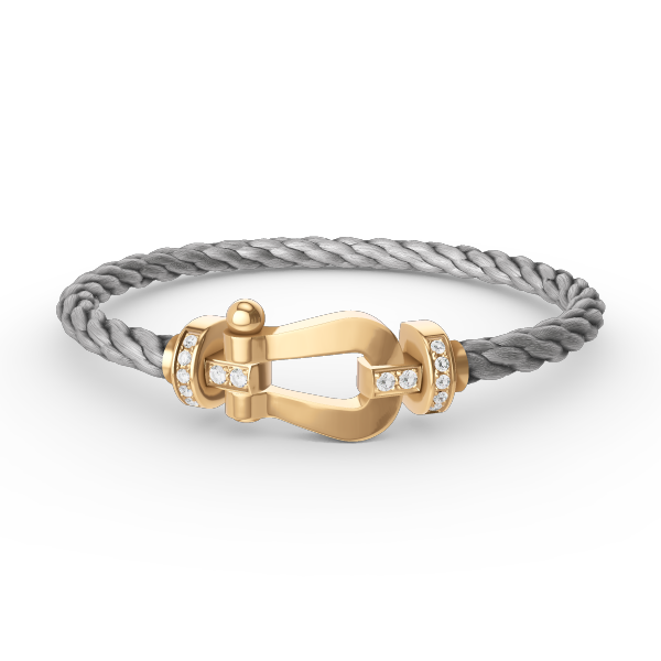 [Marin]FORCE LARGE HORSESHOE HALF DIAMOND BRACELET GOLD
