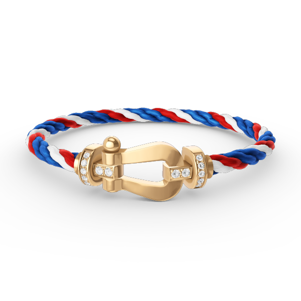 [Marin-Jewelry]FORCE LARGE HORSESHOE HALF DIAMOND BRACELET GOLD