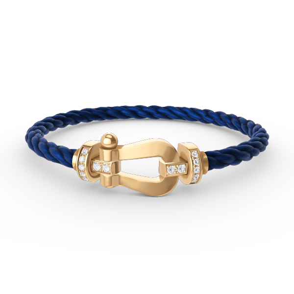 [Marin]FORCE LARGE HORSESHOE HALF DIAMOND BRACELET GOLD