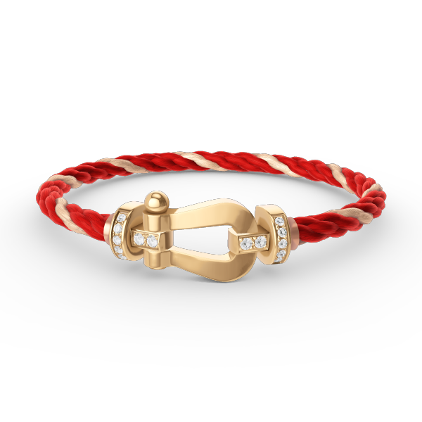 [Marin]FORCE LARGE HORSESHOE HALF DIAMOND BRACELET GOLD