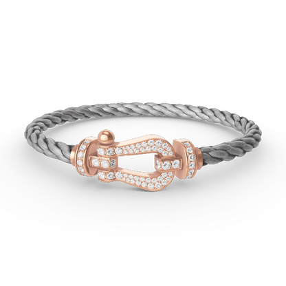 [Marin-Jewelry]FORCE LARGE HORSESHOE FULL DIAMOND BRACELET Marin-Jewelry GOLD