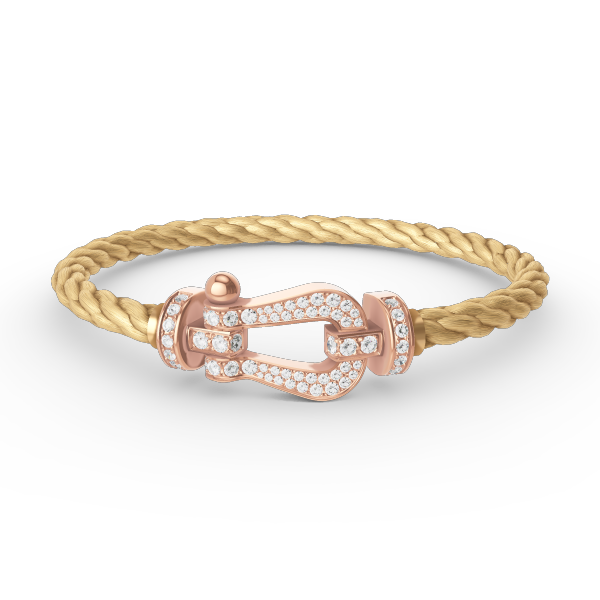 [Marin]FORCE LARGE HORSESHOE FULL DIAMOND BRACELET ROSE GOLD