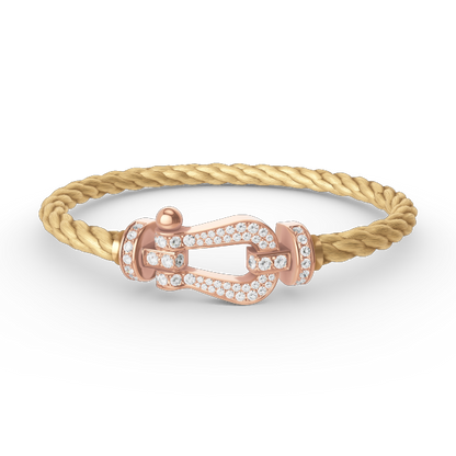 [Marin-Jewelry]FORCE LARGE HORSESHOE FULL DIAMOND BRACELET Marin-Jewelry GOLD