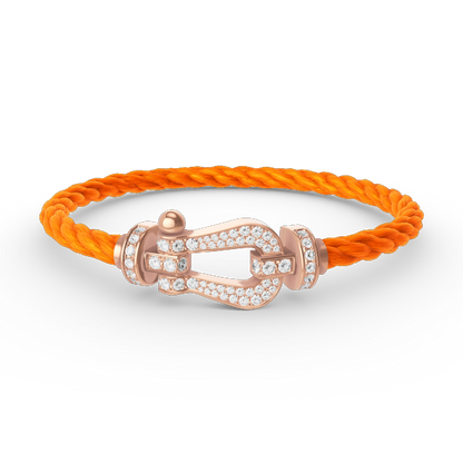[Marin]FORCE LARGE HORSESHOE FULL DIAMOND BRACELET ROSE GOLD