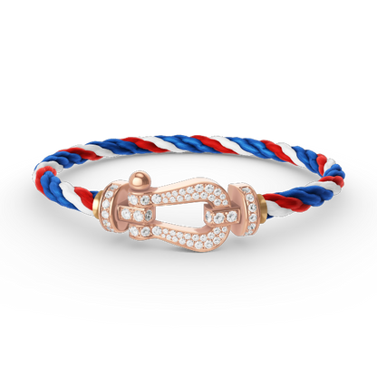[Marin-Jewelry]FORCE LARGE HORSESHOE FULL DIAMOND BRACELET Marin-Jewelry GOLD