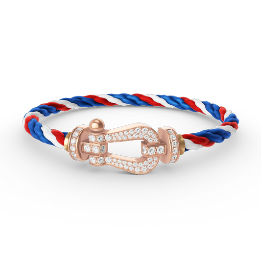 [Marin]FORCE LARGE HORSESHOE FULL DIAMOND BRACELET ROSE GOLD