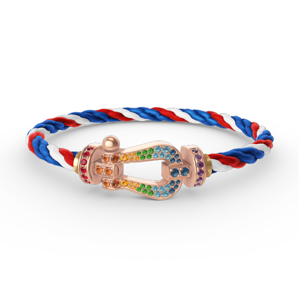 [Marin-Jewelry]FORCE LARGE HORSESHOE  COLORED DIAMOND BRACELET Marin-Jewelry GOLD