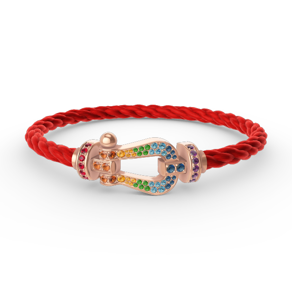 [Marin]FORCE LARGE HORSESHOE  COLORED DIAMOND BRACELET ROSE GOLD