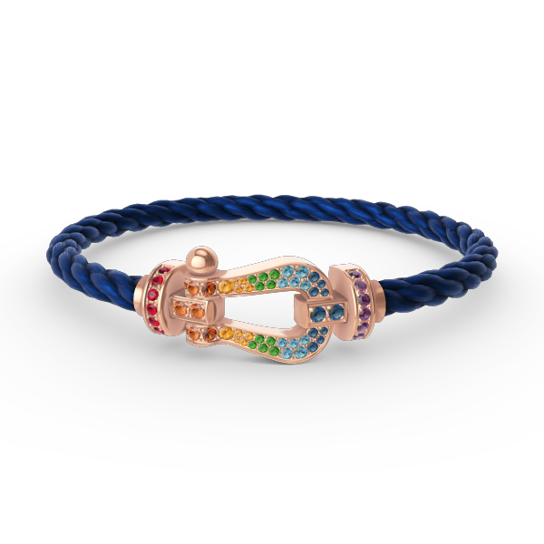[Marin]FORCE LARGE HORSESHOE  COLORED DIAMOND BRACELET ROSE GOLD
