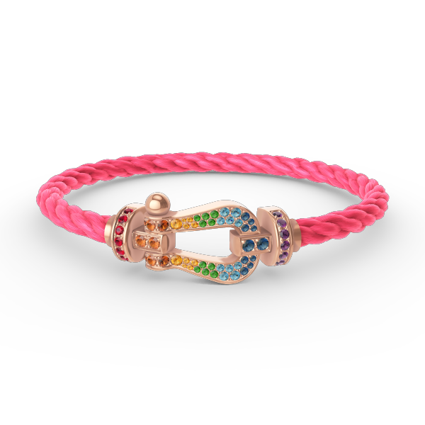 [Marin]FORCE LARGE HORSESHOE  COLORED DIAMOND BRACELET ROSE GOLD