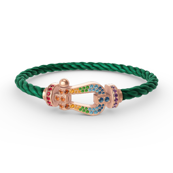 [Marin]FORCE LARGE HORSESHOE  COLORED DIAMOND BRACELET ROSE GOLD