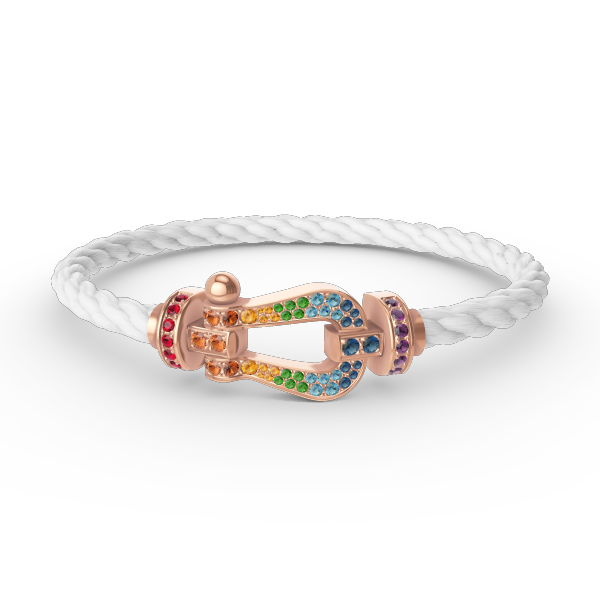 [Marin]FORCE LARGE HORSESHOE  COLORED DIAMOND BRACELET ROSE GOLD