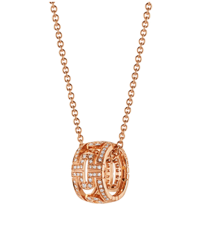 [Marin]PARENTESI NECKLACE PINK GOLD DIAMOND