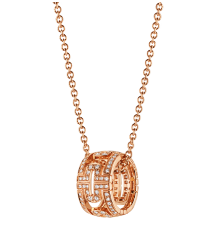 [Marin]PARENTESI NECKLACE PINK GOLD DIAMOND