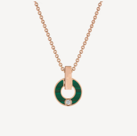 [Marin]GARI NECKLACE PINK GOLD MALACHITE