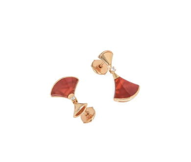 [Marin]DREAM Carnelian PINK GOLD EARRINGS