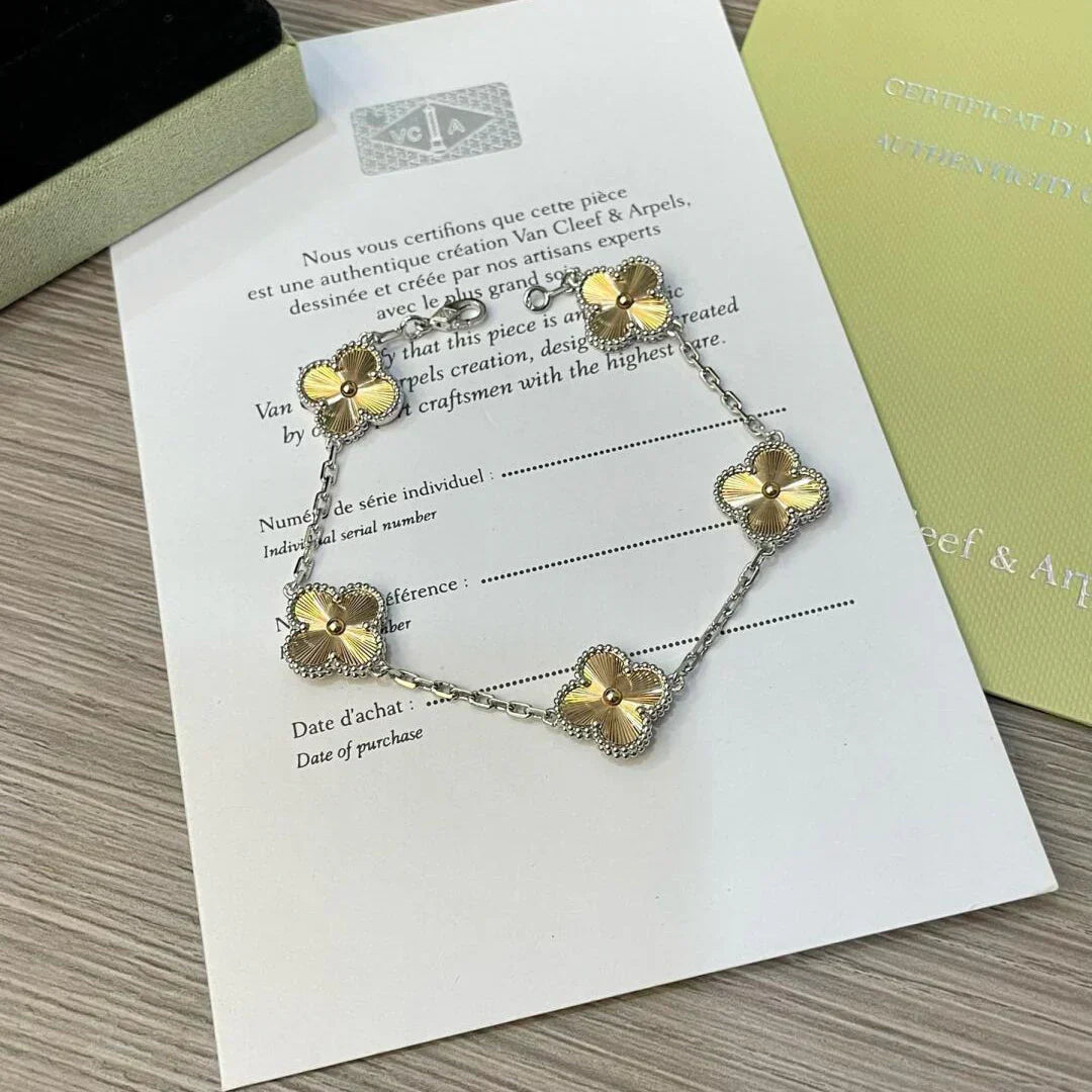 [Marin-Jewelry] CLOVER 5 MOTIF LASER BRACELET COLLECTION