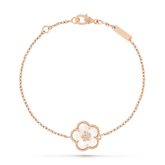 [Marin]LUCKY WHITE MOP PLUM BLOSSOM  BRACELET