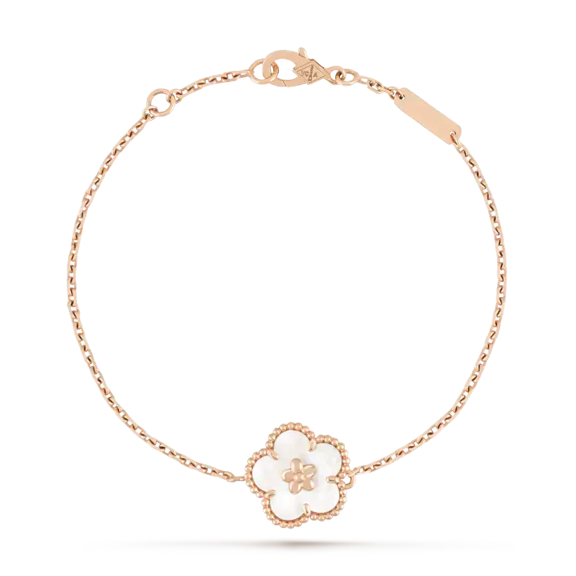 [マリン]LUCKY WHITE MOP PLUM BLOSSOM ブレスレット
