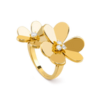 [Marin]BAGUE EN DIAMANT CLOVER COMOS OR