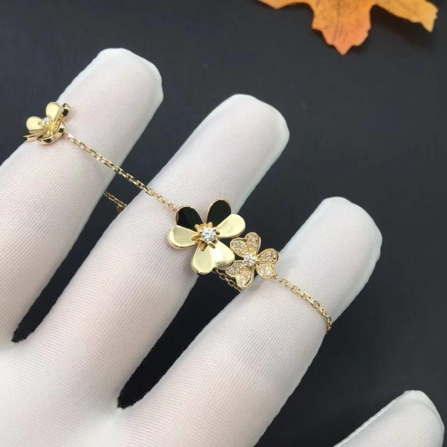 [Marin-Jewelry]FRIVOLE GOLD 5 FLOWERS BRACELET